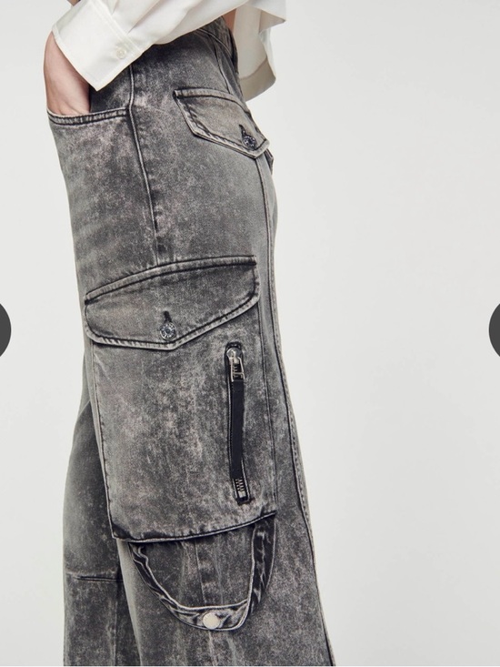 Sandro Denim - Sandro Washed Black Cargo Jeans